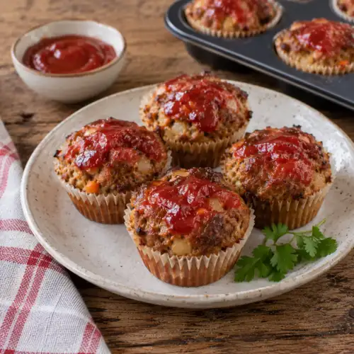 Hartige gehaktmuffins uit de airfryer met rundergehakt, wortel, ui en oregano
