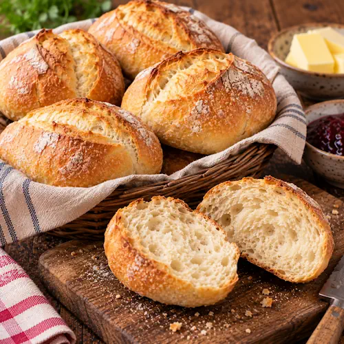 Krokante zelfgebakken pistolets uit de oven met een goudbruine korst