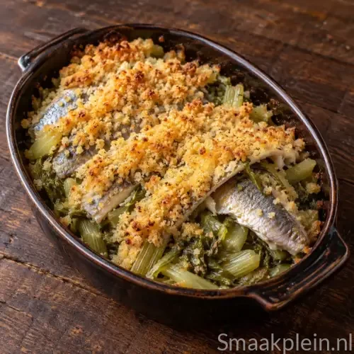 Haring met warme knolselderijpuree en versgemalen zwarte peper