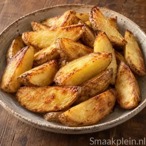 Krokante goudbruine aardappelpartjes uit de airfryer