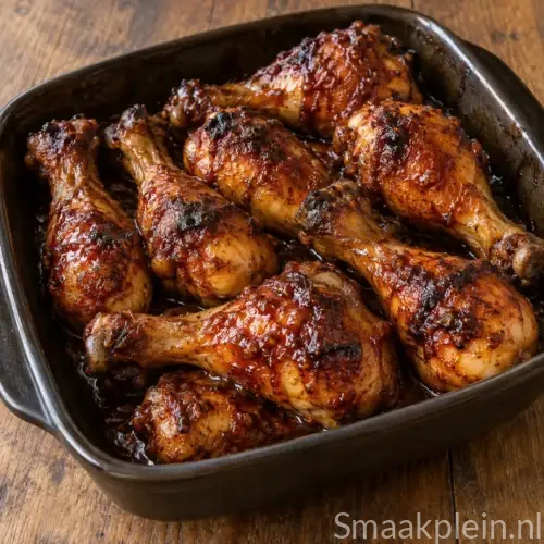Pittige kipdrumsticks uit de oven met kruidige mosterd-kerriemarinade
